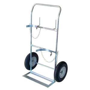 "NZ Made 200kg Heavy Duty Double Gas Bottle Hand Truck for G sized cylinders."