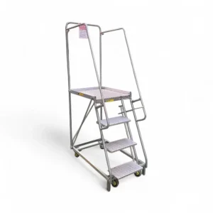 NZ made 4-step order picking ladder for warehouse and aisle picking – durable industrial access ladder