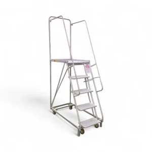 OP1300ZP 5-Step order picking ladder for warehousing and narrow isles.