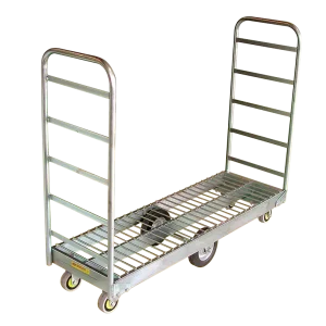 SH4 Stock Handler Trolley with mesh sides and zinc-plated finish for warehouse stock picking.