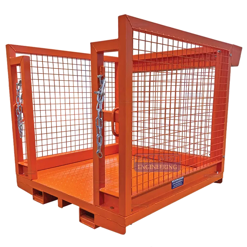WPOP Order Picking Cage, forklift work platform for safe access to height, features self-closing gate and 250kg SWL.