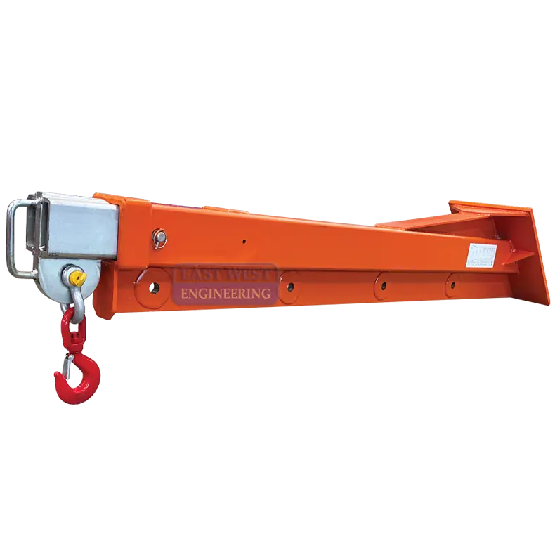 XFJL50 Excavator Jib Boom, 5000kg WLL, heavy-duty fixed boom for overhead lifting with a single shackle point.