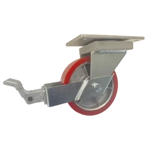 CHDS150RTB 150mm Aluminium/Rexthane Swivel Plate Brake Castor 600kg