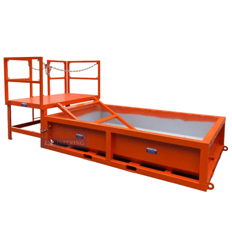 EPA compliant WTU50 Concrete Washout Unit with crane lugs, suitable for CKM/CKRO kibbles, enamel finish