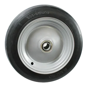 BW200SRT1 solid rubber tyre on a 200mm steel rim, with a 300x8 tyre size specification and a low speed bearing.
