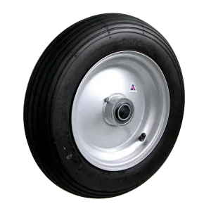 BWX200 16/650 x 8 utility wheel assembly with 200mm steel rim for NZ garden trailers.