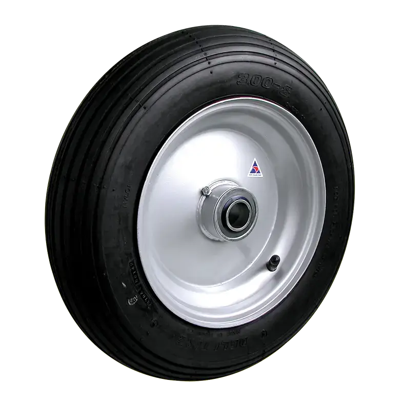 BWX200 16/650 x 8 utility wheel assembly with 200mm steel rim for NZ garden trailers.