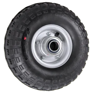 100mm solid rubber tyre wheel, model FBSR100SRT2, featuring a puncture-proof tread and durable industrialised construction for high-reliability use.