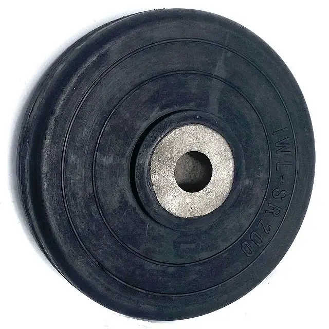 Rex Products 200mm puncture proof solid rubber wheel SSR250, metal hub wheel for workshop and warehouse use