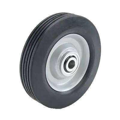 WHBB200 200mm Steel Centre Rubber Wheel, heavy duty industrial wheel with low speed ball bearing