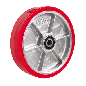 AL150RT 150mm Rexthane wheel with aluminium core and 15mm bearings for NZ industry.
