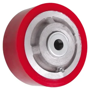 150mm Rexthane heavy duty wheel with red polyurethane tread and 1000kg load rating ALH150RT