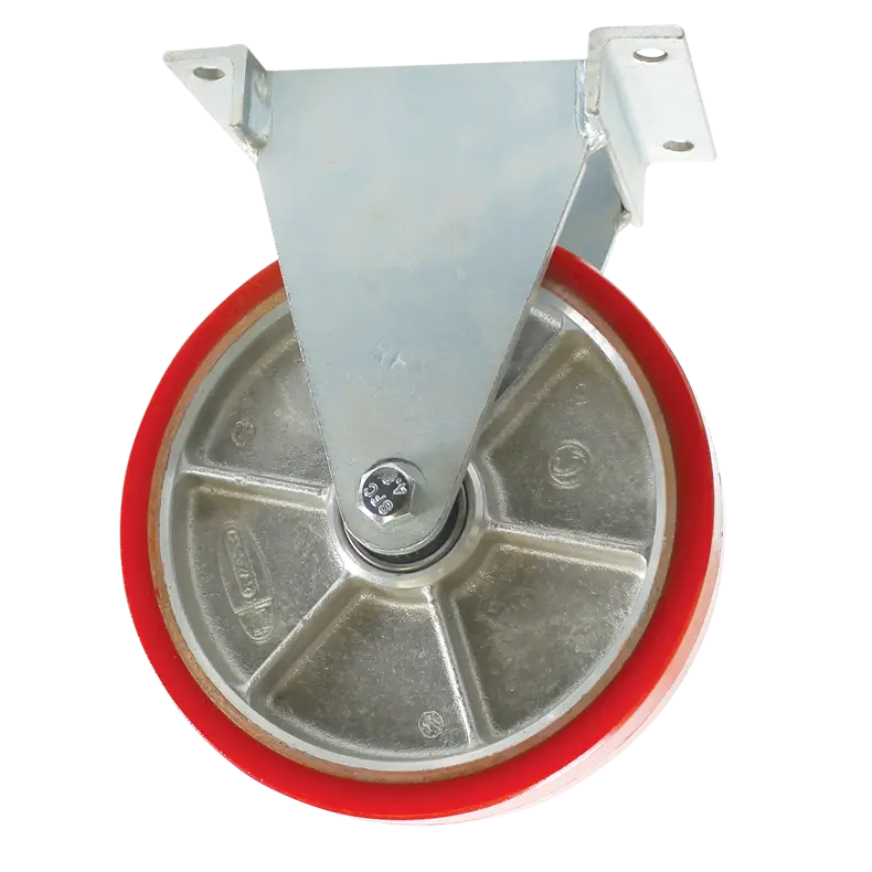 CHDF200RT Fixed Plate Castor with a 200mm Rexthane wheel, designed for a 700kg load capacity.