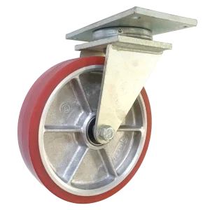 CHDS200RT Swivel Plate Castor with a 200mm Rexthane wheel, designed for a 700kg load capacity.