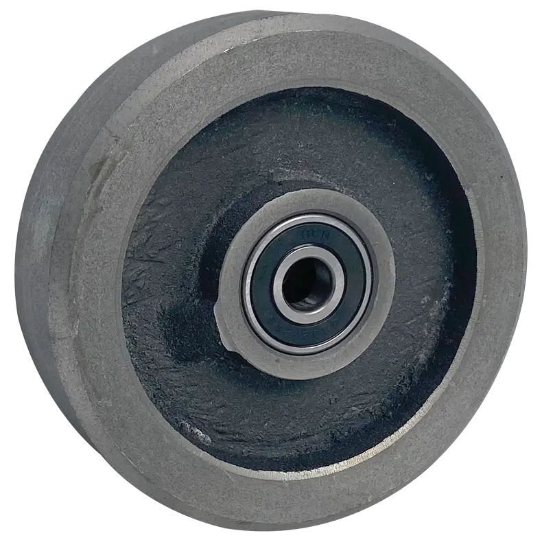 150mm x 45mm heavy duty cast iron wheel with 15mm ball bearings CI150BB