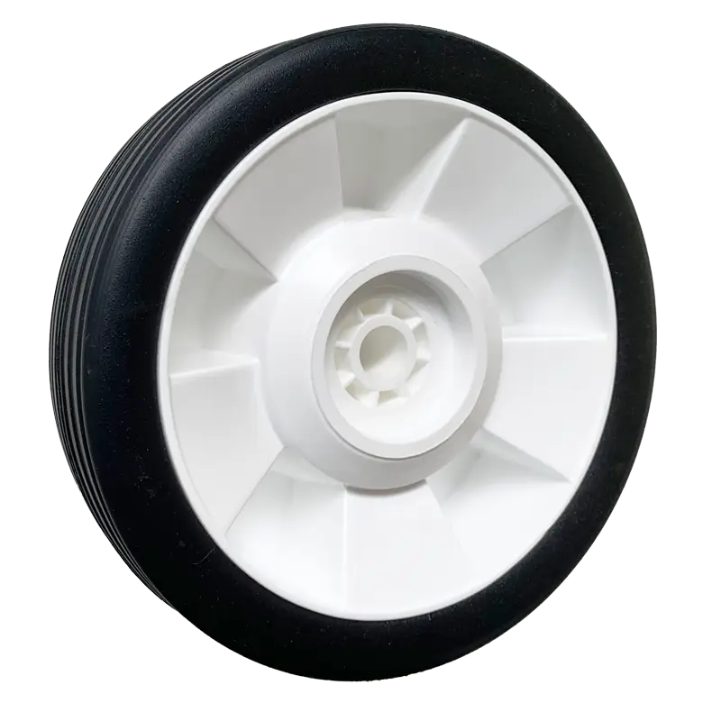 JKR150PB Universal Replacement Lawn Mower Wheel, 150mm diameter, 12.7mm plain bore, designed for simple axle mounting without a bearing.