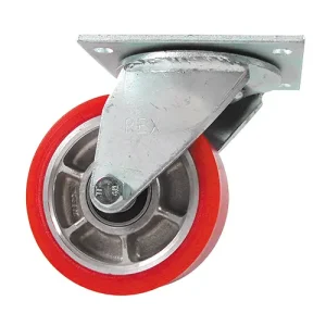 MHDS100RT | Swivel Plate Castor | 100mm | Rexthane | 300kg