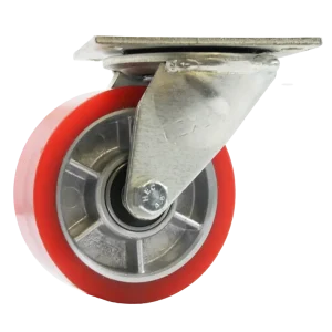 MHDS125RT Swivel Plate Castor with a 125mm Rexthane wheel, designed for a 380kg load capacity.
