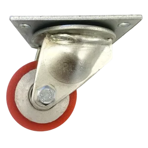 MHDS75RT Swivel Plate Castor with a 75mm Rexthane wheel, designed for a 250kg load capacity.
