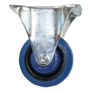 RX75F - Swinnock Industries Medium Duty Blue Rubber Castor Fixed Plate