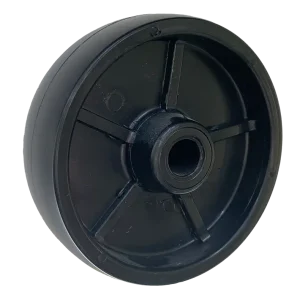 WN100 Solid Nylon Wheel, 100mm diameter x 30 mm width, 13mm plain bore, offering high load capacity and corrosion resistance.