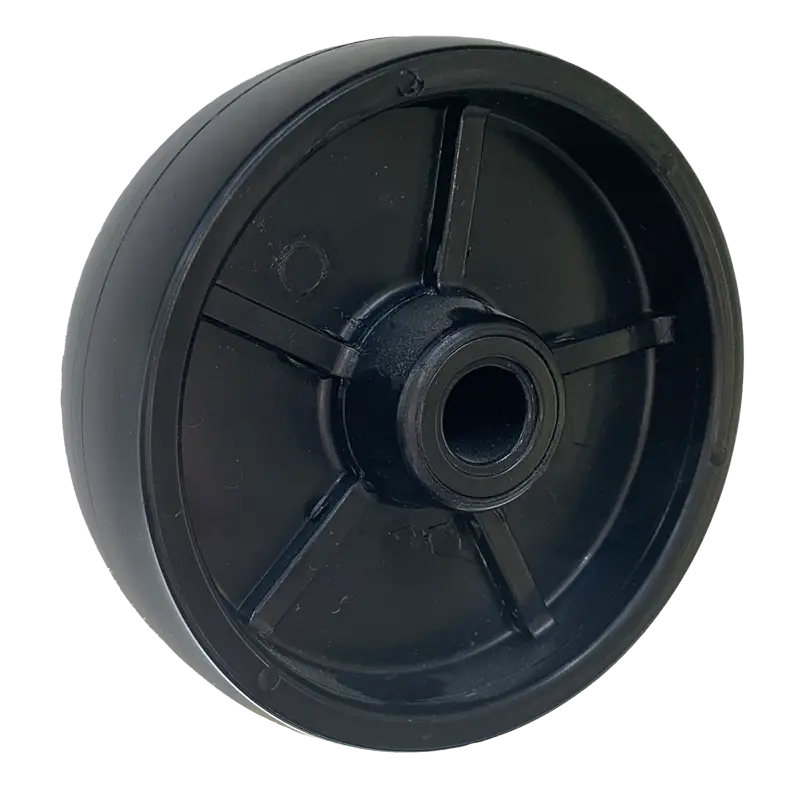 WN100 Solid Nylon Wheel, 100mm diameter x 30 mm width, 13mm plain bore, offering high load capacity and corrosion resistance.