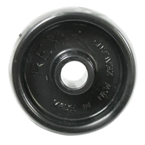WN50 Nylon Wheel, a solid white 50mm diameter wheel with a 19.2mm tread width, featuring a 10mm plain bore for straight axle mounting.