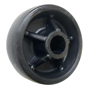 WN63 Solid Nylon Wheel, 63mm diameter x 30 mm width, 13mm plain bore, offering high load capacity and corrosion resistance.