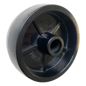 WN75 Solid Nylon Wheel, 75mm diameter x 30 mm width, 13mm plain bore, offering high load capacity and corrosion resistance.