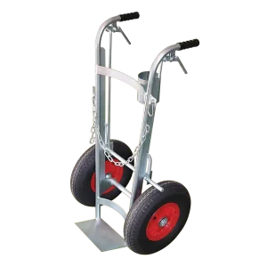 NZ Made 200kg LPG bottle hand truck with foot brakes.