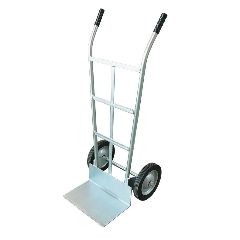 "NZ Made 250kg SM Series hand truck with a straight back and steel centered wheels for general purpose use."