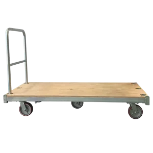 BFT1000S Adjustable Heavy-Duty Trolley, 1600mm x 800mm deck, 1000kg capacity, single-ended for industrial transport.