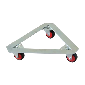 DR64 heavy-duty tri-drum dolly, stable triangular mobile base for 200L drums.