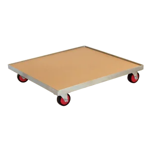 DR66 zinc-plated drum dolly, heavy-duty mobile base for 200L steel drums.