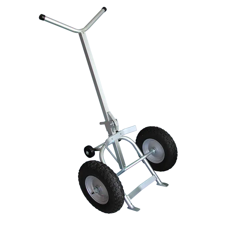 DTZ80 heavy-duty drum trolley, manual two-wheel lifter and mover for 200L drums.