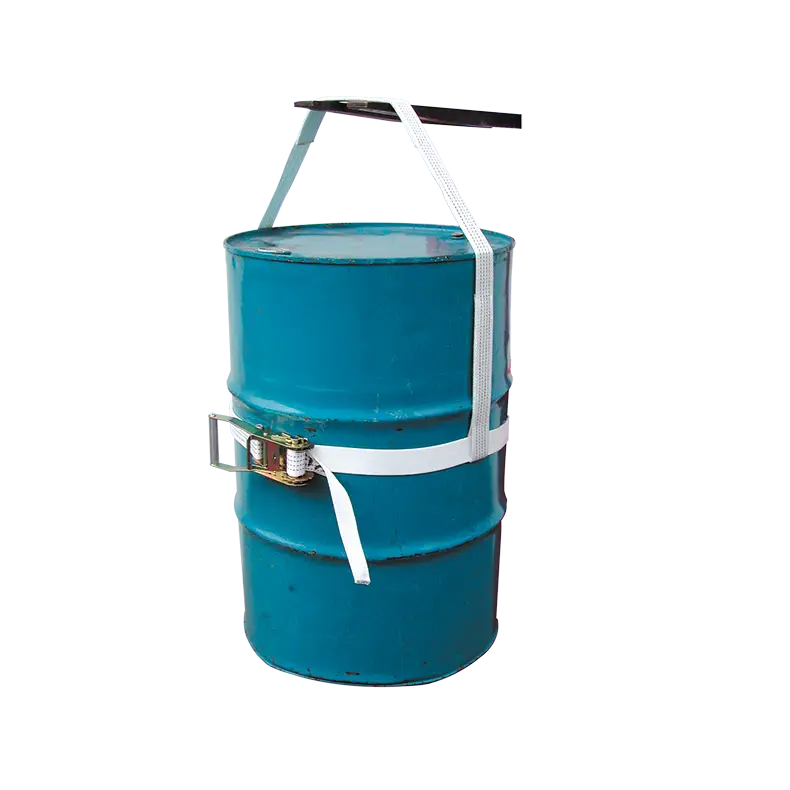 DWS heavy-duty drum sling for overhead lifting of 200L steel drums.
