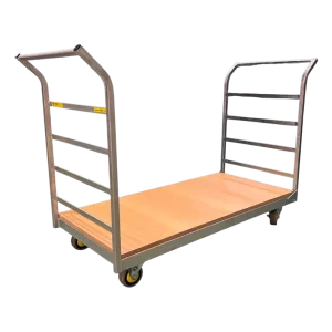 Rex PTNR105 double-ended non-rocking platform truck with woodgrain melamine deck and 350kg capacity