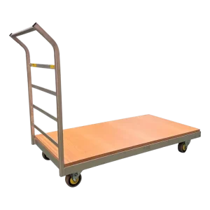 Rex PTNR100 single-ended non-rocking platform truck with woodgrain melamine deck and 350kg capacity
