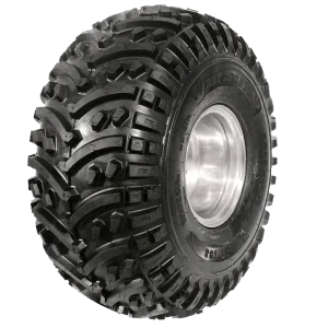 Close-up of the aggressive knobby tread pattern on the MWZ200 for maximum off-road grip.